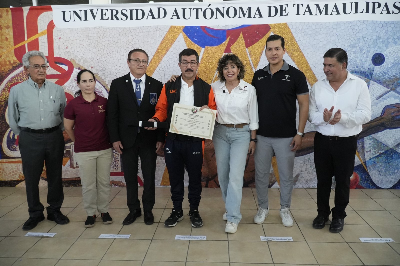Recibe rector de la UAT reconocimiento de la Federación  Mexicana de Judo