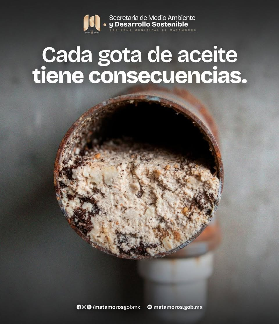 🛢️🚫 Cada gota de aceite que llega al drenaje puede convertirse en un problema mayor. Cuando se tiran grasas y aceites…