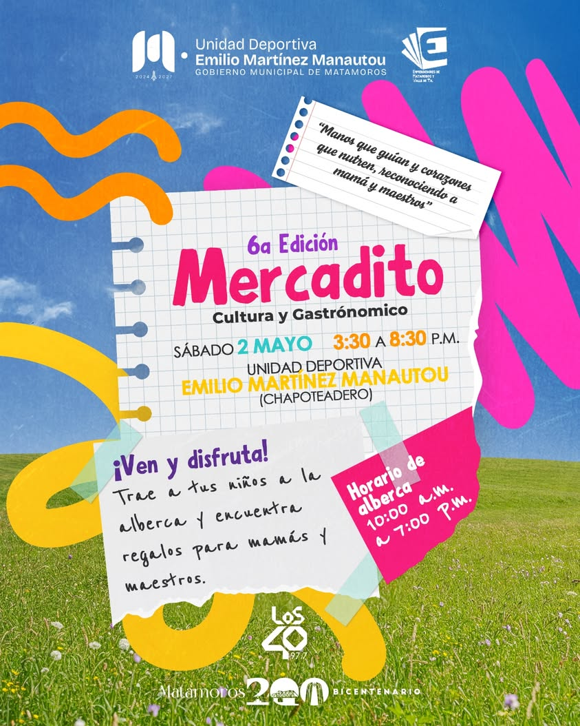 🛍️ ¡Este sábado tienes una cita con el sabor, la cultura y los detalles especiales! Llega la 6ª edición del Mercadito C…