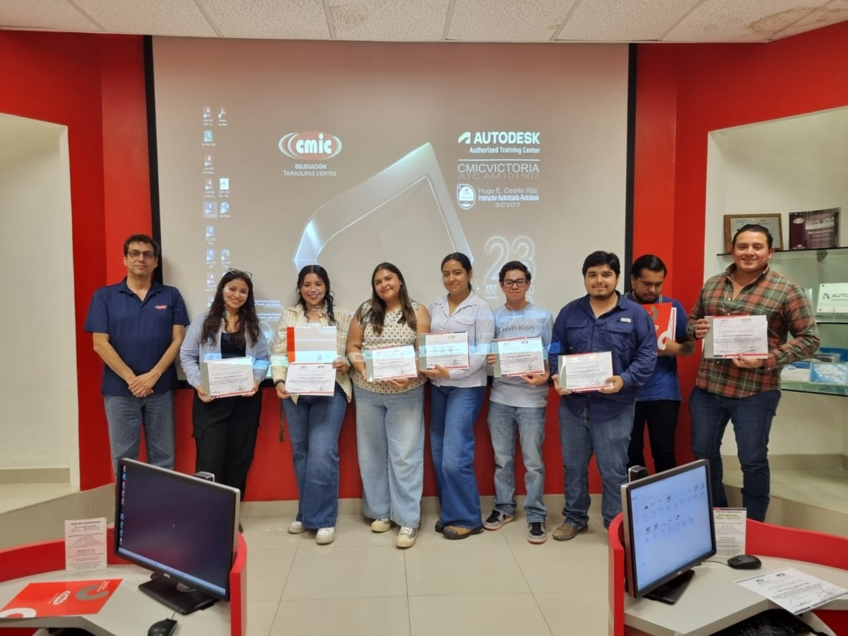 Concluyó diplomado en autodesk en CMIC Tamaulipas Centro; inician inscripciones para el próximo