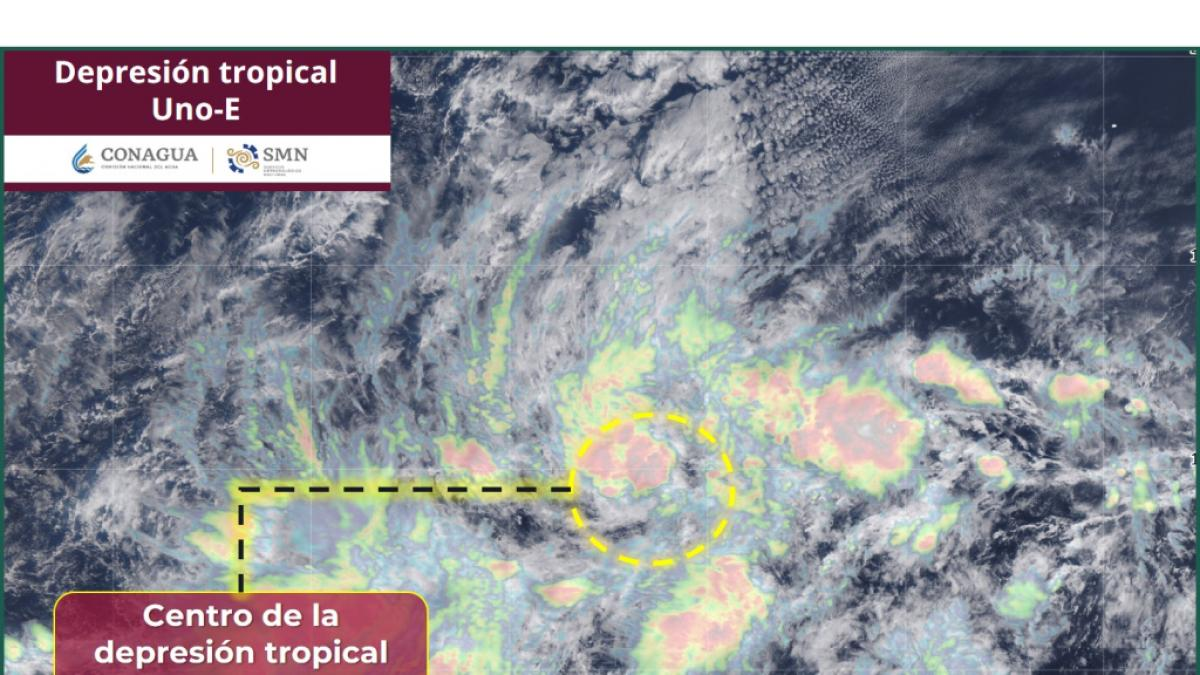 Se forma la Depresión Tropical Uno-E en el Pacífico mexicano
