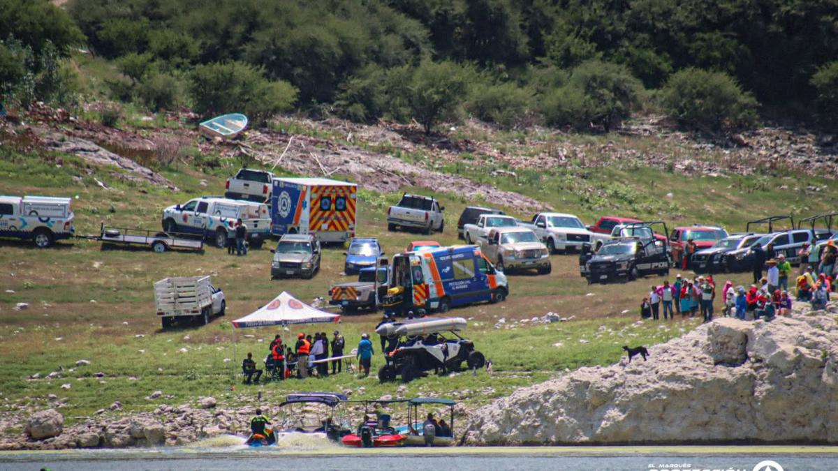 Continúa búsqueda de 4 desaparecidos tras naufragio en la presa de Zimapán