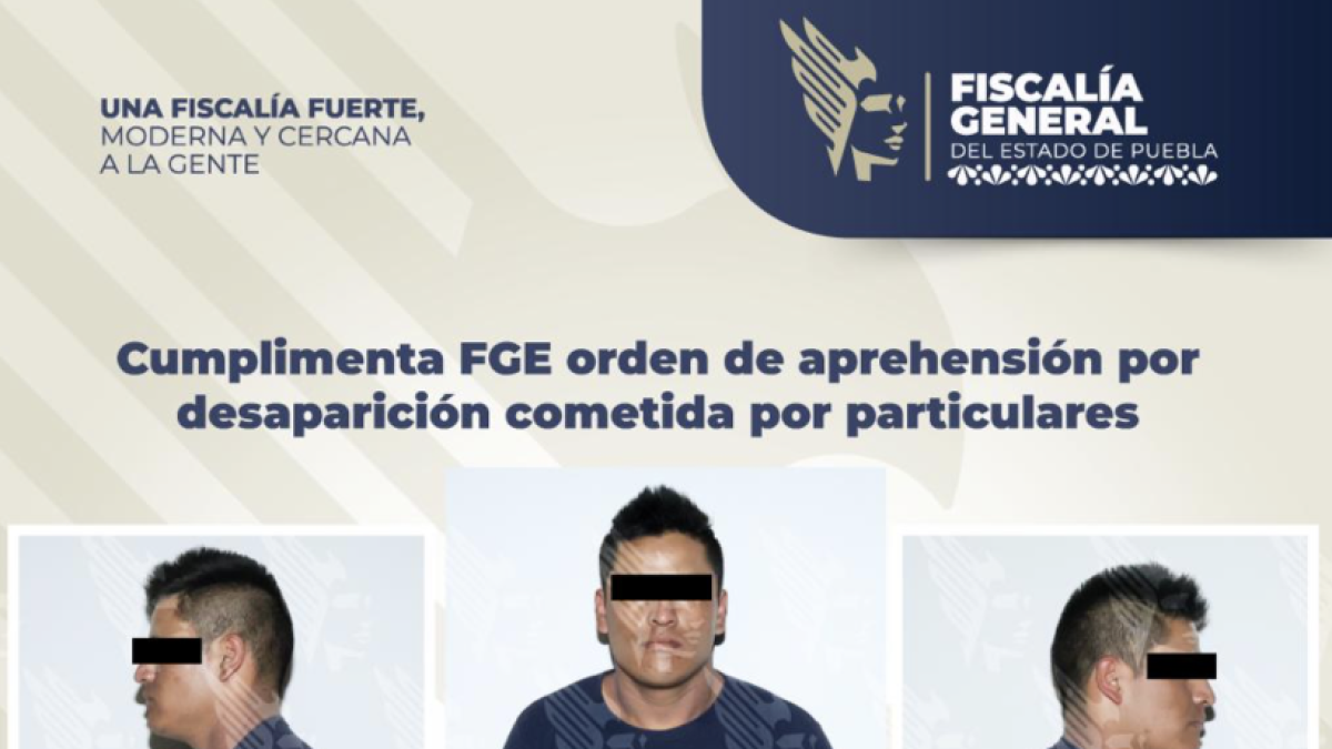 Detienen al “Gallero” por su probable responsabilidad en el delito de desaparición