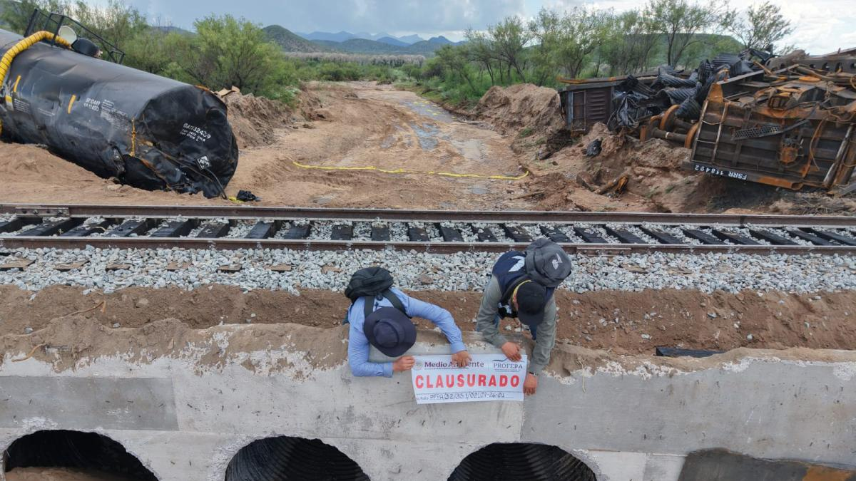 Acusan negligencia tras descarrilamiento y contaminación química en Naco, Sonora