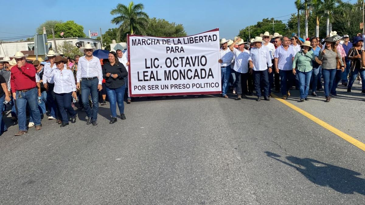 Marchan miles en Tamaulipas por la liberación del líder de “La Columna Pedro J. Méndez”