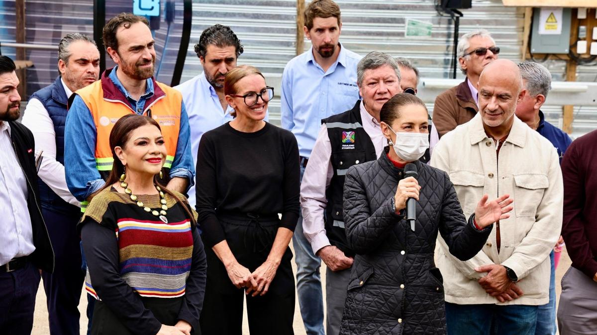 Sheinbaum supervisa construcción de línea 4 del Cablebús en CDMX