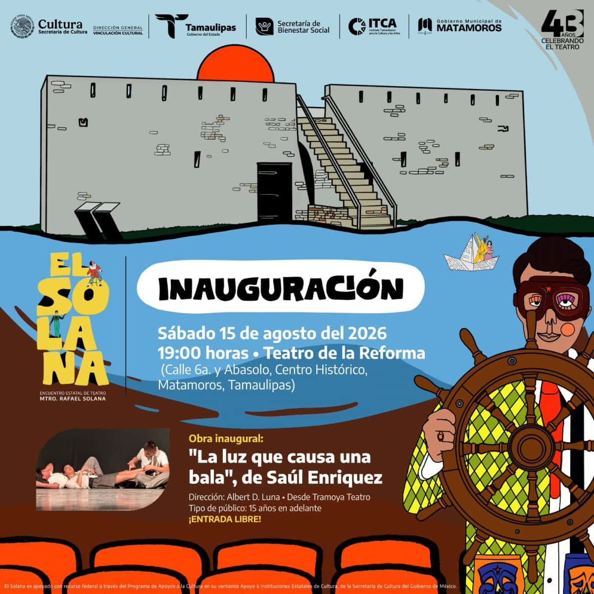 Dará inicio Encuentro Estatal de Teatro “Mtro. Rafael Solana” en Matamoros – Gobierno del Estado de Tamaulipas